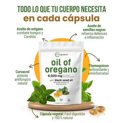 Aceite de Orégano en Cápsulas - Aceite de Semilla Negra