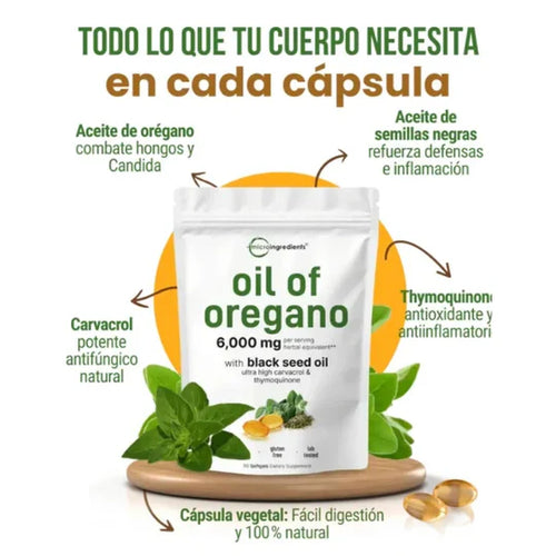 Aceite de Orégano en Cápsulas - Aceite de Semilla Negra