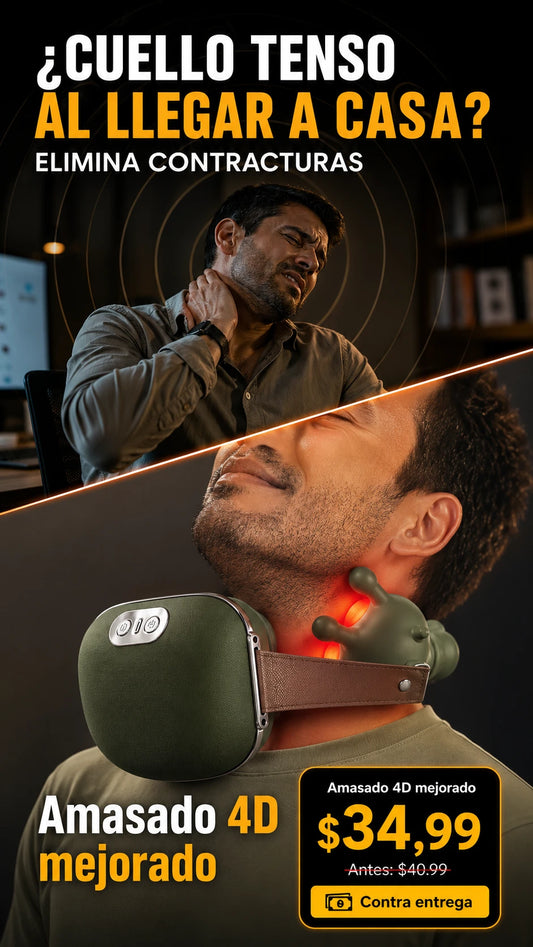 masajeador cervical bionico 4d calor