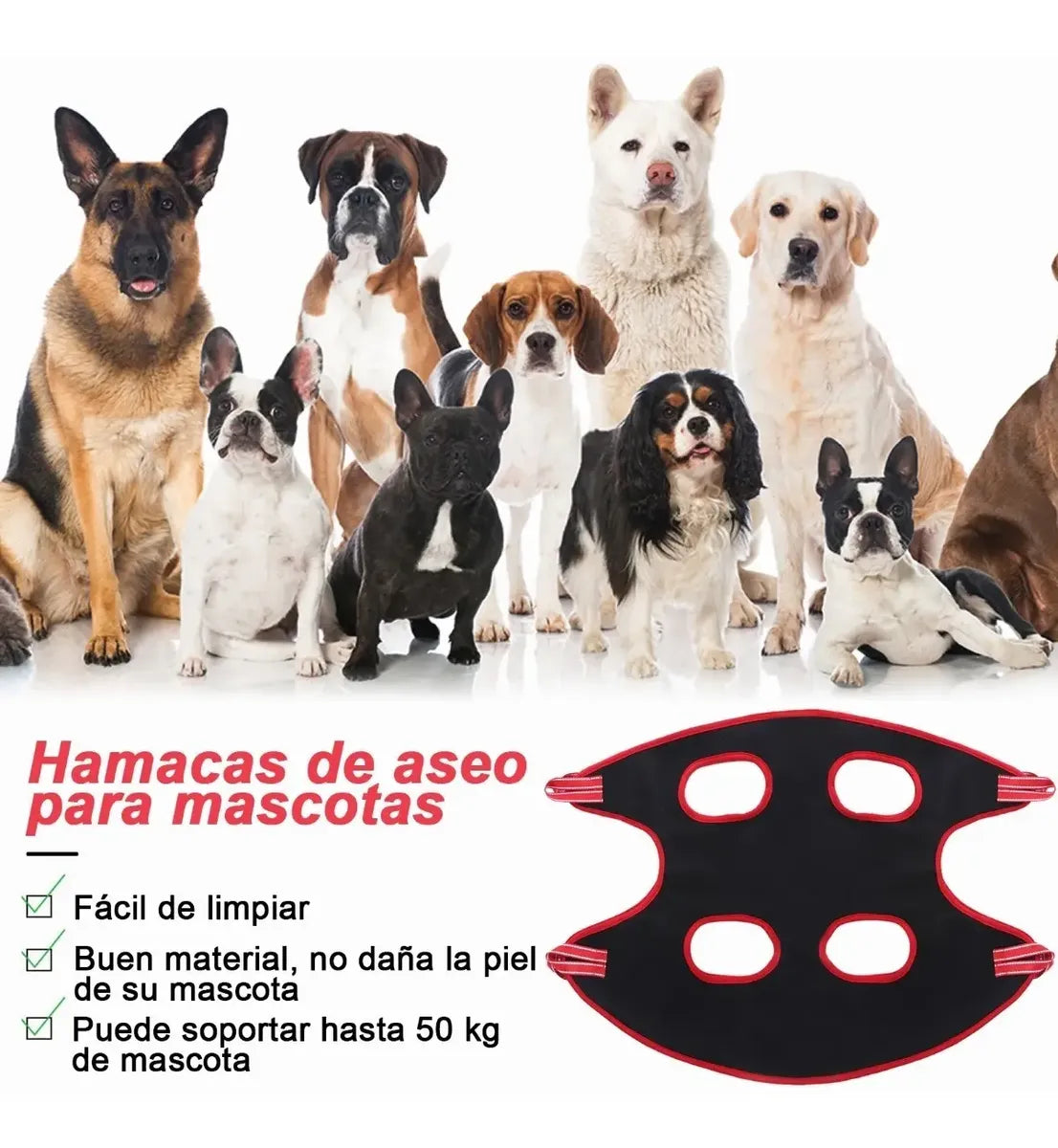 Hamaca para aseo de mascotas, colgante